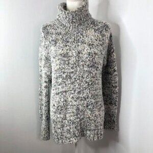 Lou & Grey For Loft Womens Cozy Chunky Knit Turtleneck Sweater Size S Hi Lo Hem